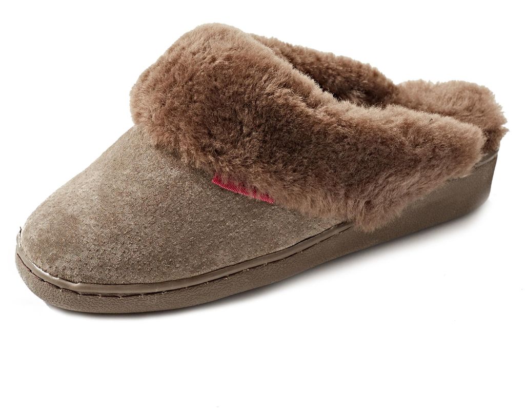 Hausschuhe Lammfell Typ "Korfu", braun, 45 Produktbild 