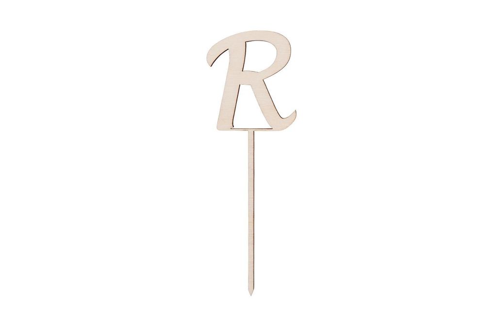 Sallys Cake Topper Buchstaben - aus Holz - R