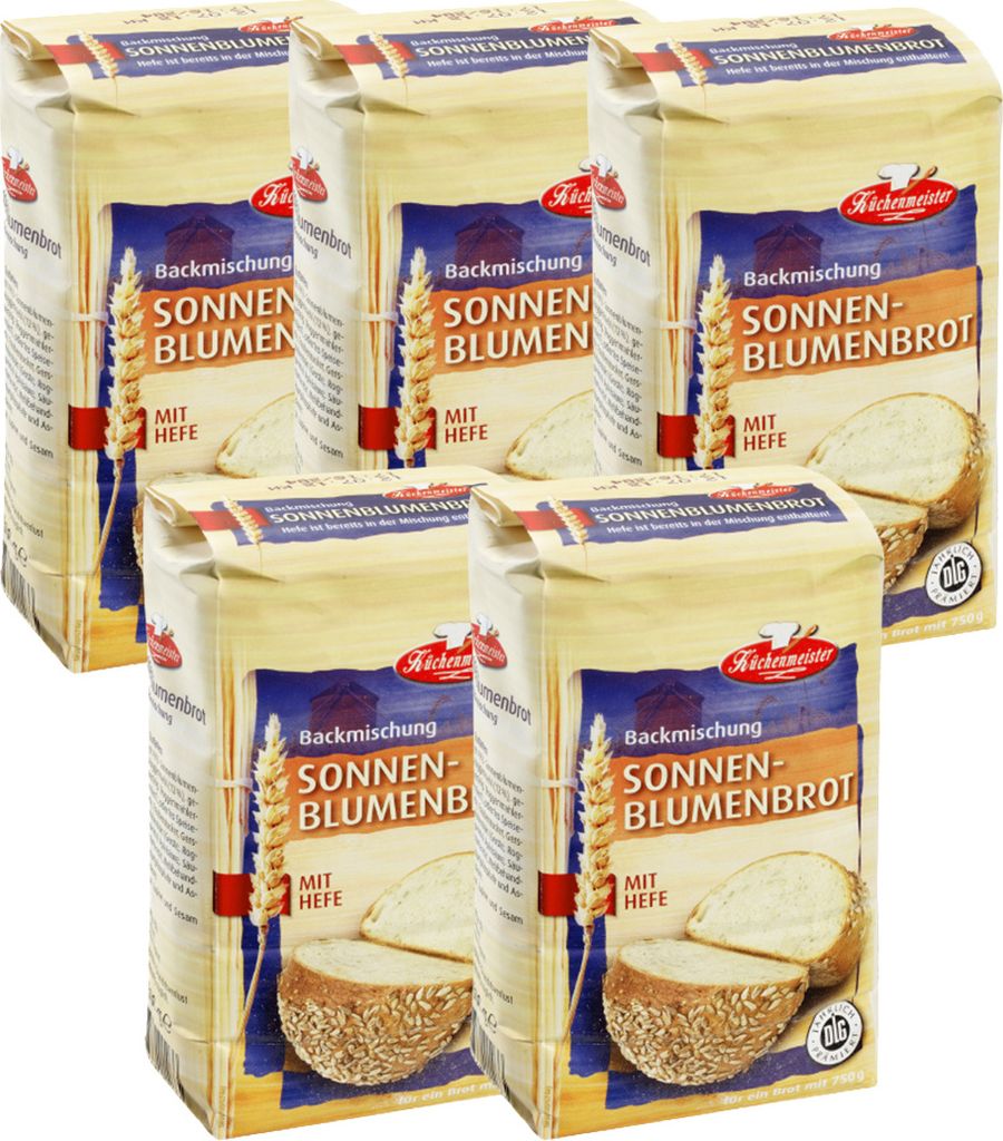 BIELMEIER Brotbackmischung Sonnenblumenbrot 5 Stück á 500 g Produktbild 