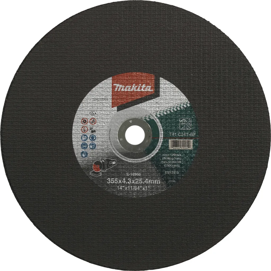 Évitez l'usure rapide avec le disque à tronçonner Makita 355 mm E-16966-5