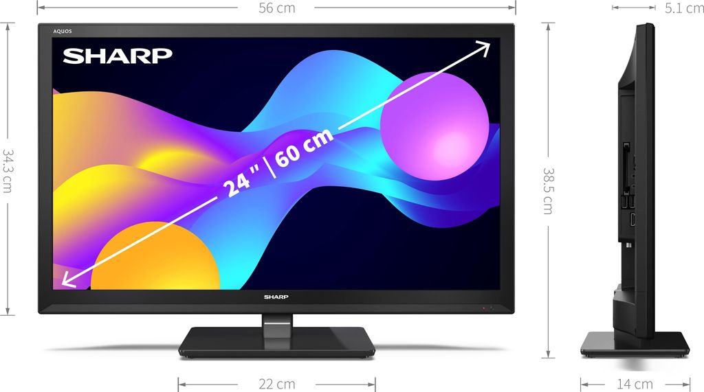 SHARP LED-TV 24EE3E, 24", Smart-TV, , HD-ready, Wlan Produktbild 10