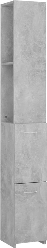 vidaXL Badschrank Betongrau 25x26,5x170 cm Holzwerkstoff Produktbild 