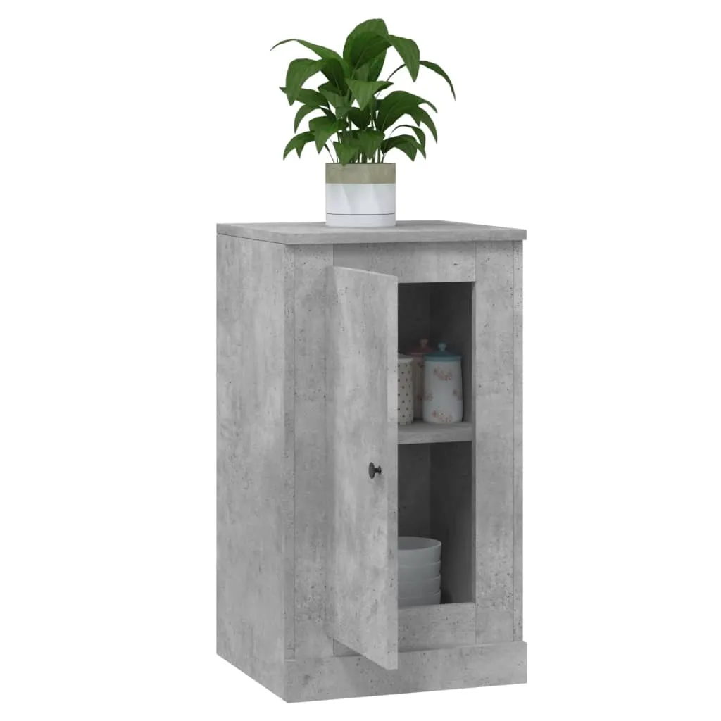 Petit buffet de rangement gris béton meuble d'appoint polyvalent vidaXL