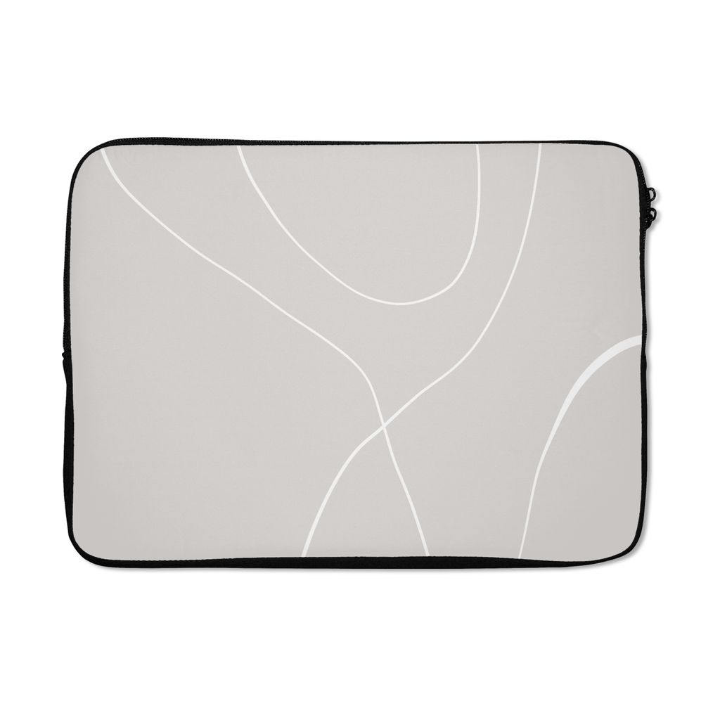 MuchoWow Laptop Hülle 13 Zoll Linienkunst - Abstrakt - Pastell Laptoptasche - Laptophülle - Sleeve - Rundumschutz