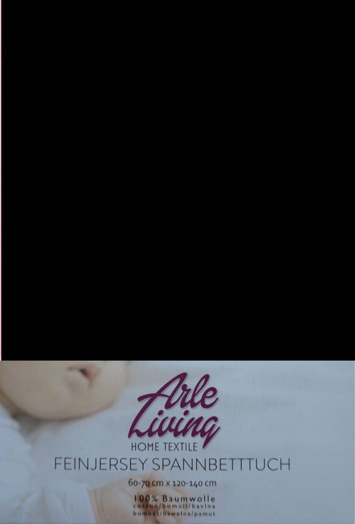 Kinder Baby Jersey Spannbettlaken Spannbetttuch - schwarz - 60x120 - 70x140 cm hochwertige 140 g/m²