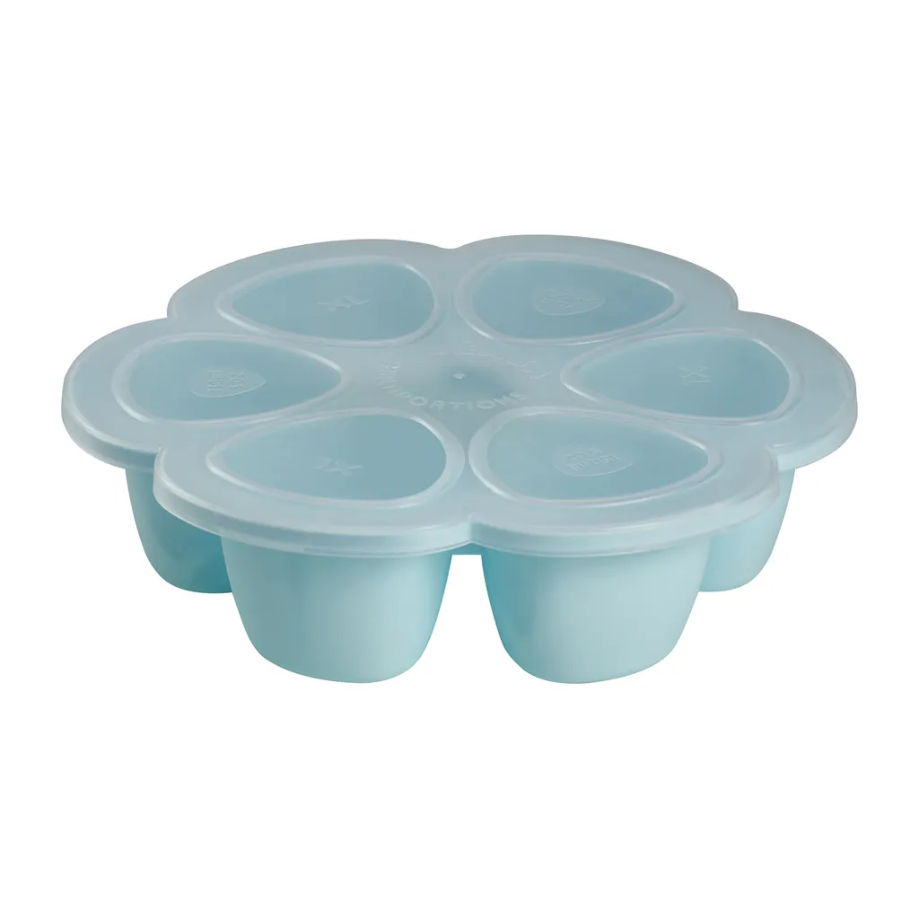 Contenitore Beaba Multiportions Silicone 6 x 150 ml - Blu Vento 912456