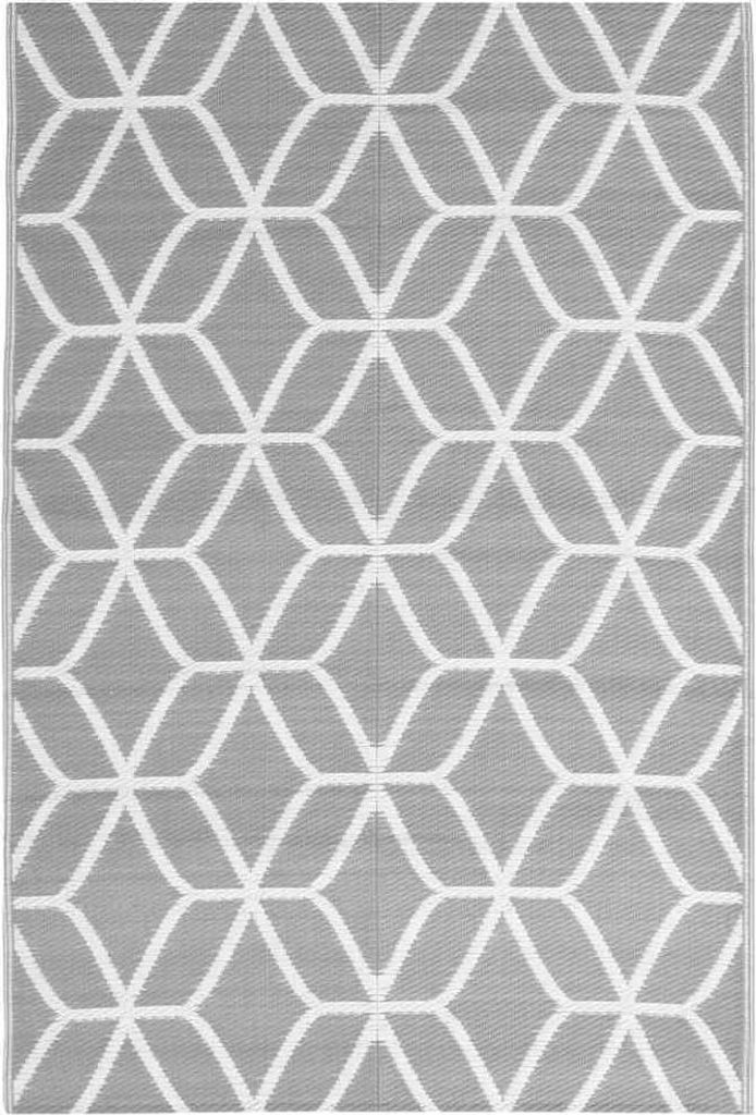 vidaXL Outdoor-Teppich ARAKIL Grau 140x200 cm PP