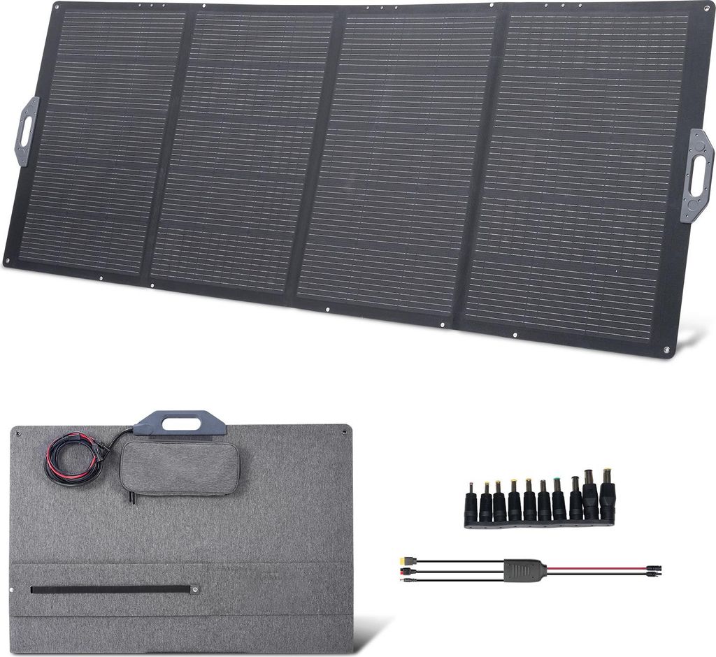 SucceBuy Skladací solárny panel 400 W, prenosný solárny Obrázok produktu 