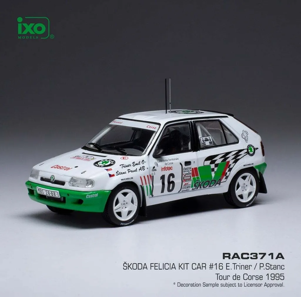 Voiture de Rallye Miniature Skoda Felicia Kit Car 1995 IXO 1/43 Métal