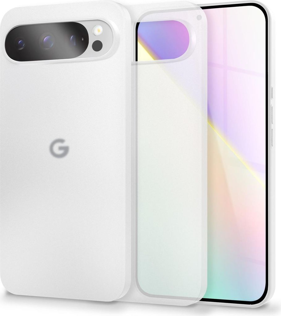 Hülle für Google Pixel 9 Pro - 0,3mm Extrem Dünn & Leicht, Matt & Anti-Fingerprint, Hard Cover - Weiß Transparent