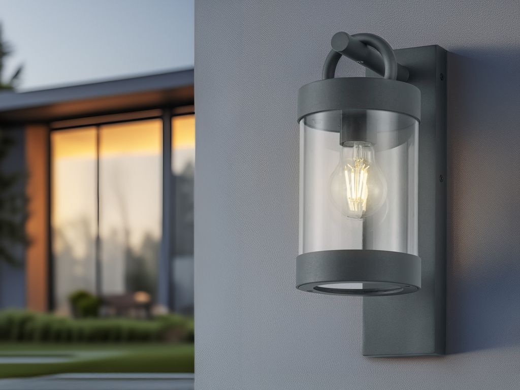 Trio Lighting Außenleuchte Wandlampe Laterne Dämmerungssensor Anthrazit Sambesi