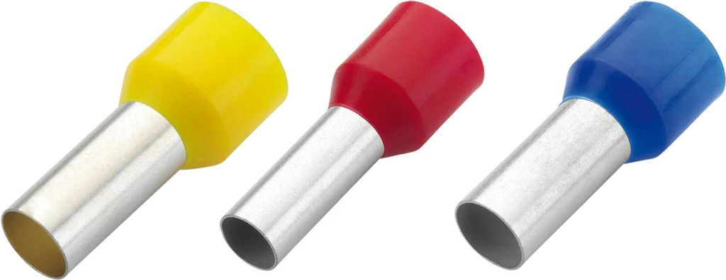 Aderendhülsen isoliert, Querschnitt 0,50 mm², Länge 14 mm, weiß (Pack à 100 Stück)