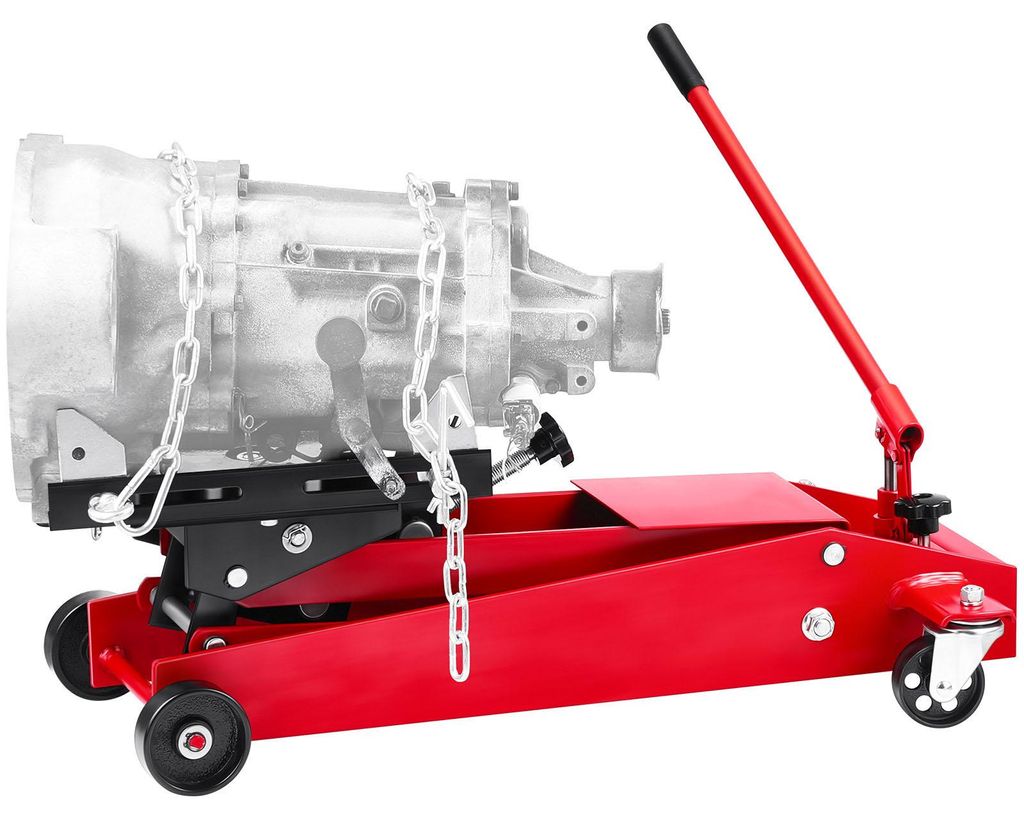 SucceBuy Hydraulischer Wagenheber mit niedrigem Profil, 450 kg Tragkraft, 16–64 cm Hubhöhe und flexiblen 360°-Schwenkrädern, robuste Hebebühn...