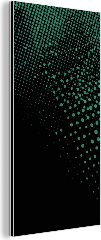 MuchoWow Wanddekoration Metall Metallbild Wandkunst 40x80 cm Spiele - Punkte - Grün - Unschärfe MuchoWow Aluminium Gemälde - Wanddekoration - In...