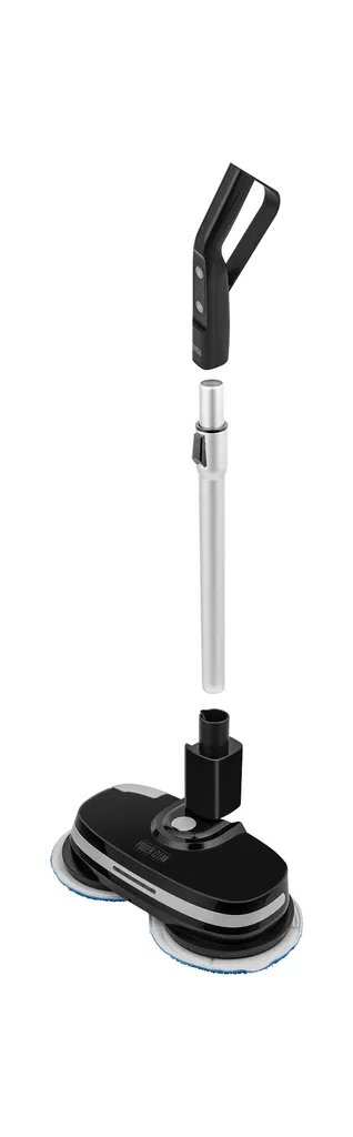 Balai rotatif électrique sans fil Teesa Power Clean noir pour sols durs