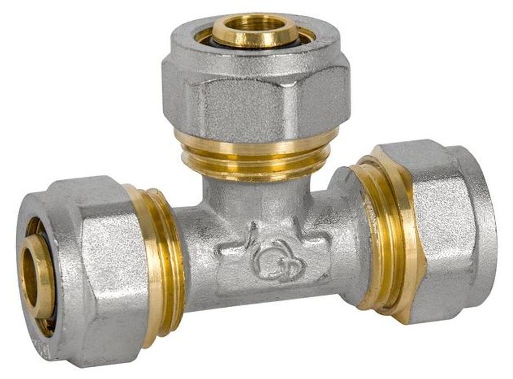 Trójnik Pex-Al-Pex Chrom 16*16*16 Potrójny - D16*16*16T3