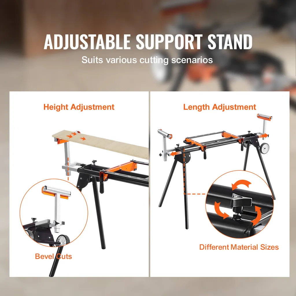 Établi de sciage universel VEVOR - Support réglable pour scie à onglet - 4