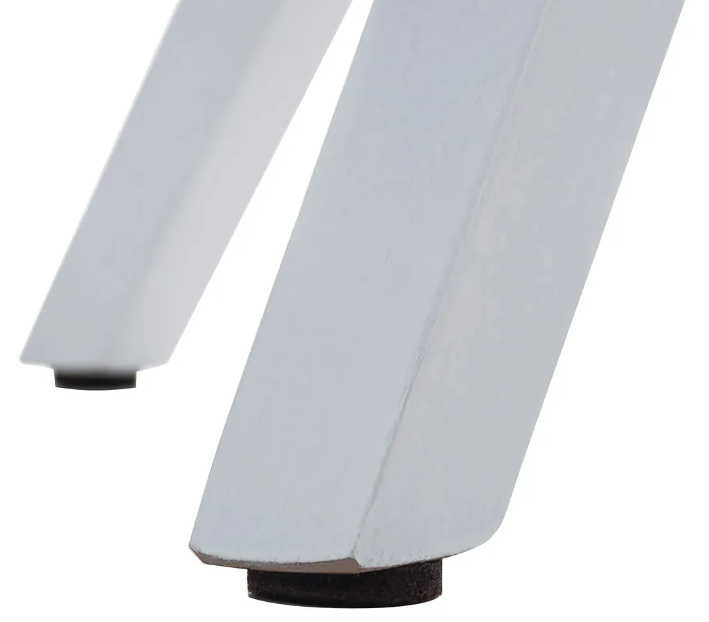 Chaise Pegleg Tissu confortable Square Blanc Bleu - Pieds robustes