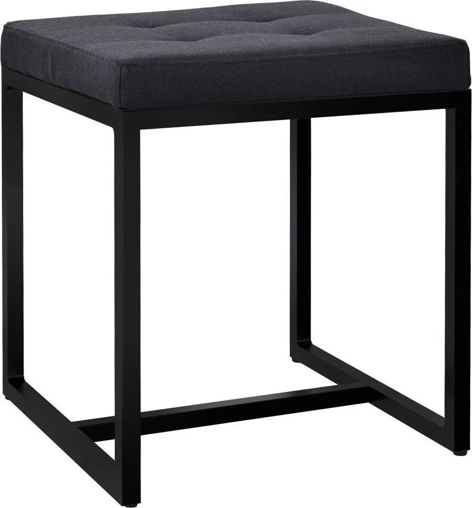 Zitpoef - Sgabello - Alta capacità di carico, design industriale | Colore: nero | Materiale: polvere