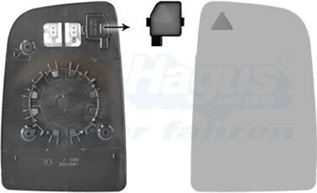 Miroir rétroviseur droit chauffant pour Mercedes Sprinter 906 Van Wezel