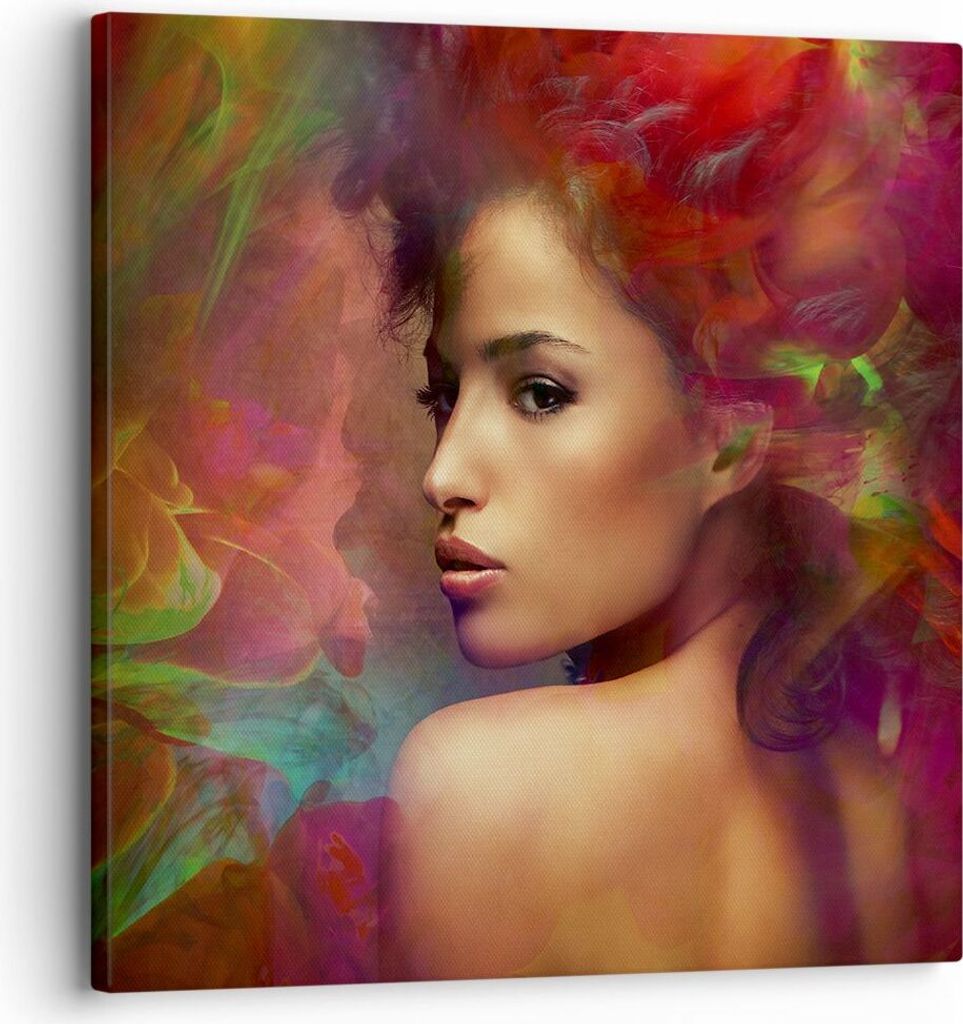 Bild auf Leinwand - Leinwandbild - frau gesicht - 30x30cm - Produktbild 