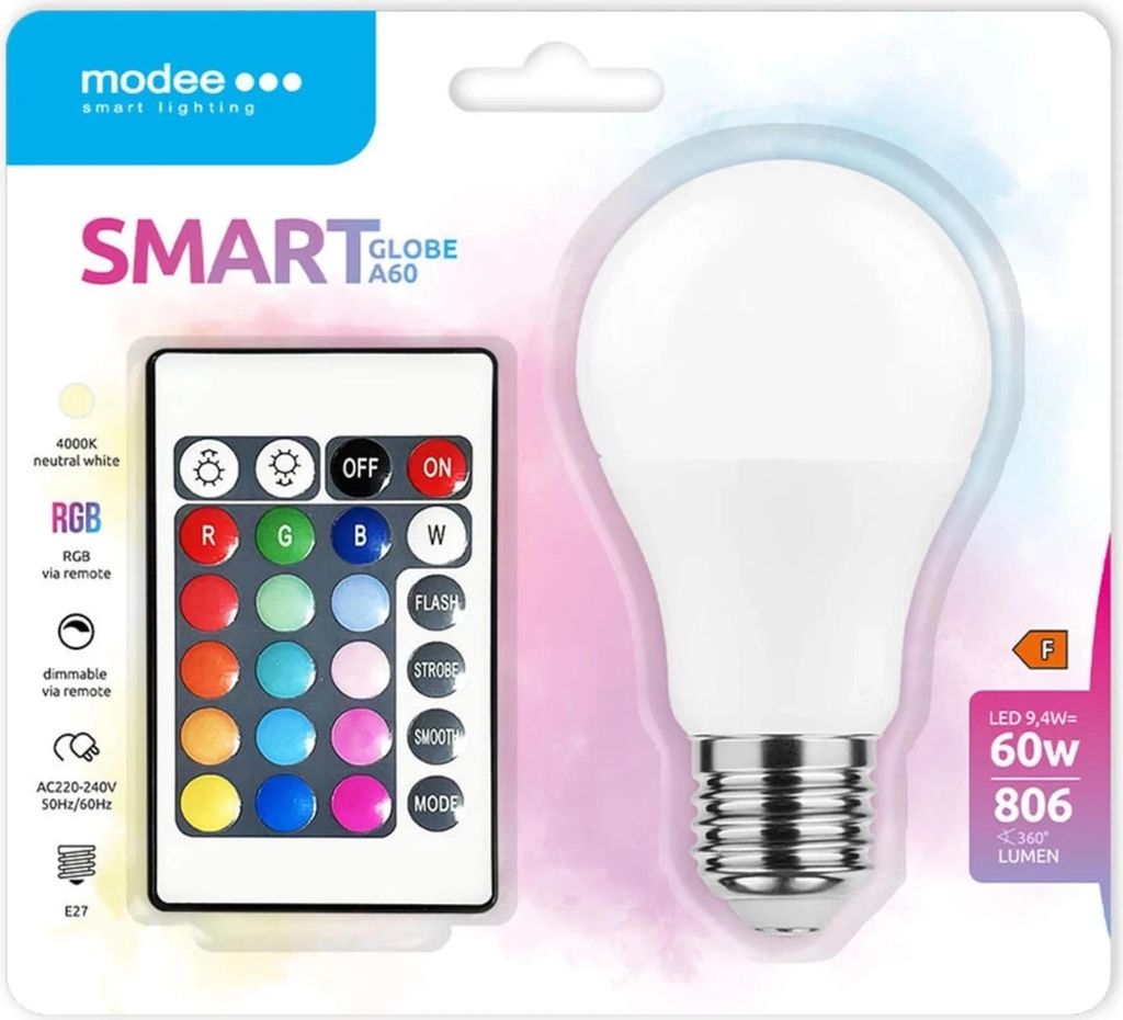 Modee E27 LED-Lampe A60 9,4W 806lm 2700K warmweiß dimmbar Produktbild 