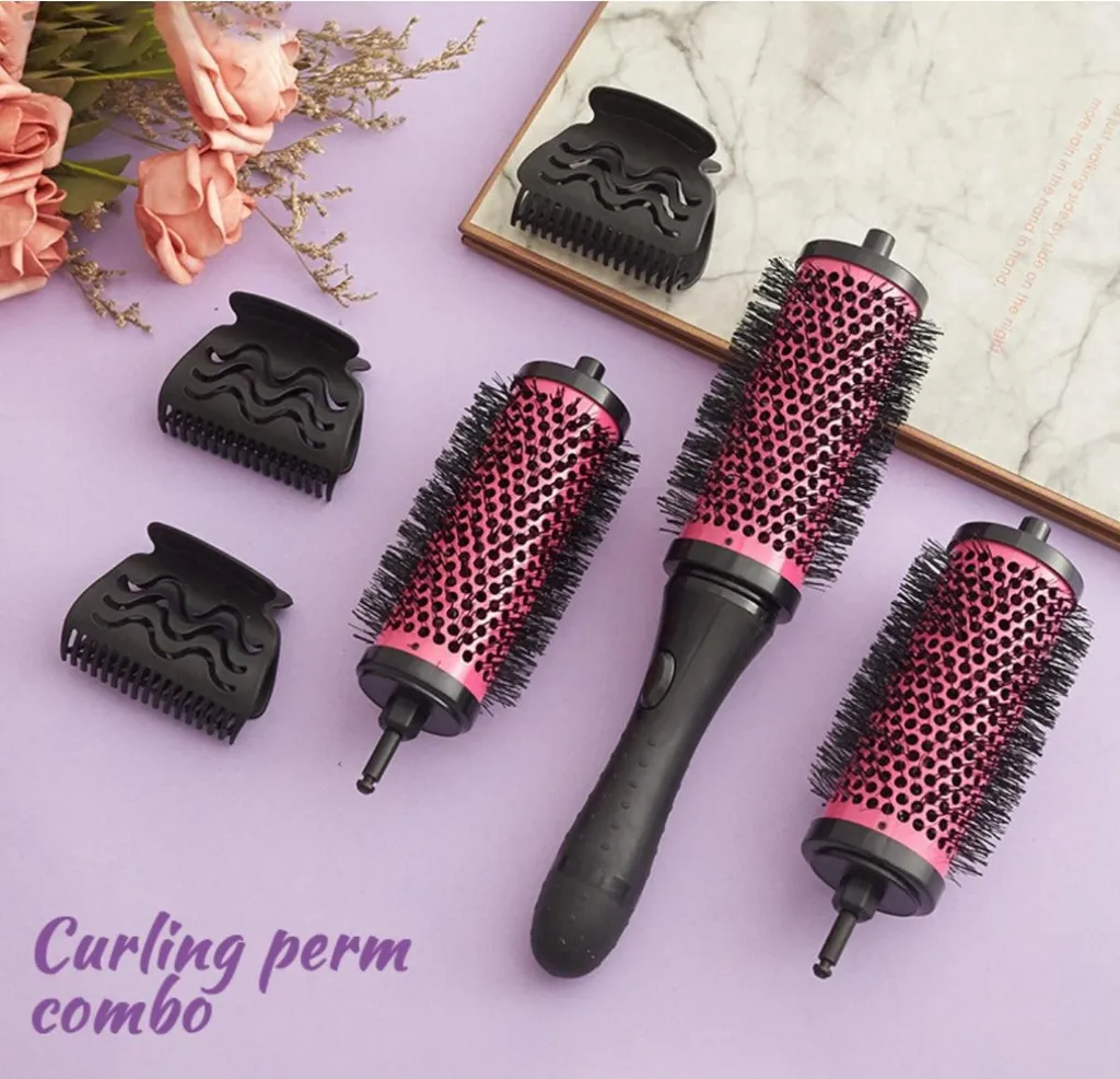 Set Spazzole Termiche Rosa INF: 6 Pezzi in Alluminio per Piega Perfetta - 3