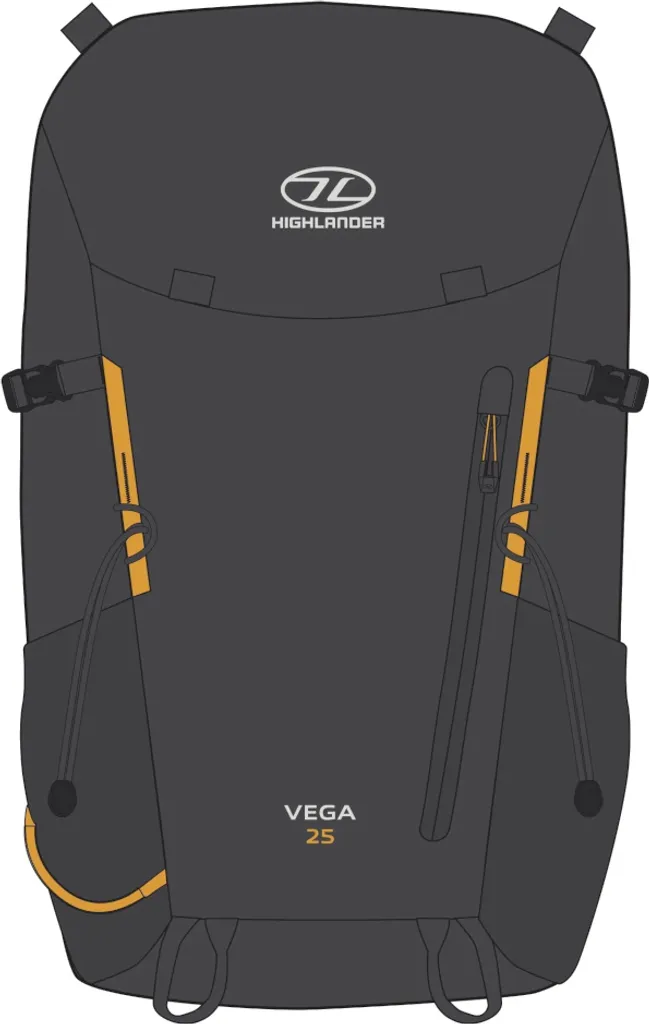 Sac à dos randonnée et ville Highlander Vega 25L gris pour le quotidien