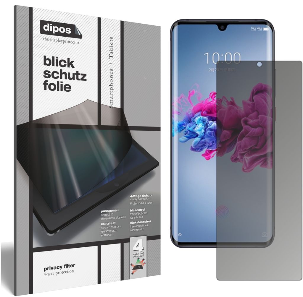 Blickschutzfolie für ZTE Axon 11 matt Schutzfolie Folie Display Schutz dipos