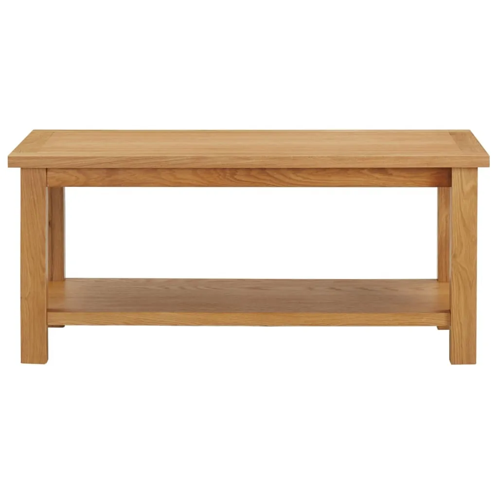 Table de salon rectangulaire en bois véritable chêne - Finition Naturelle