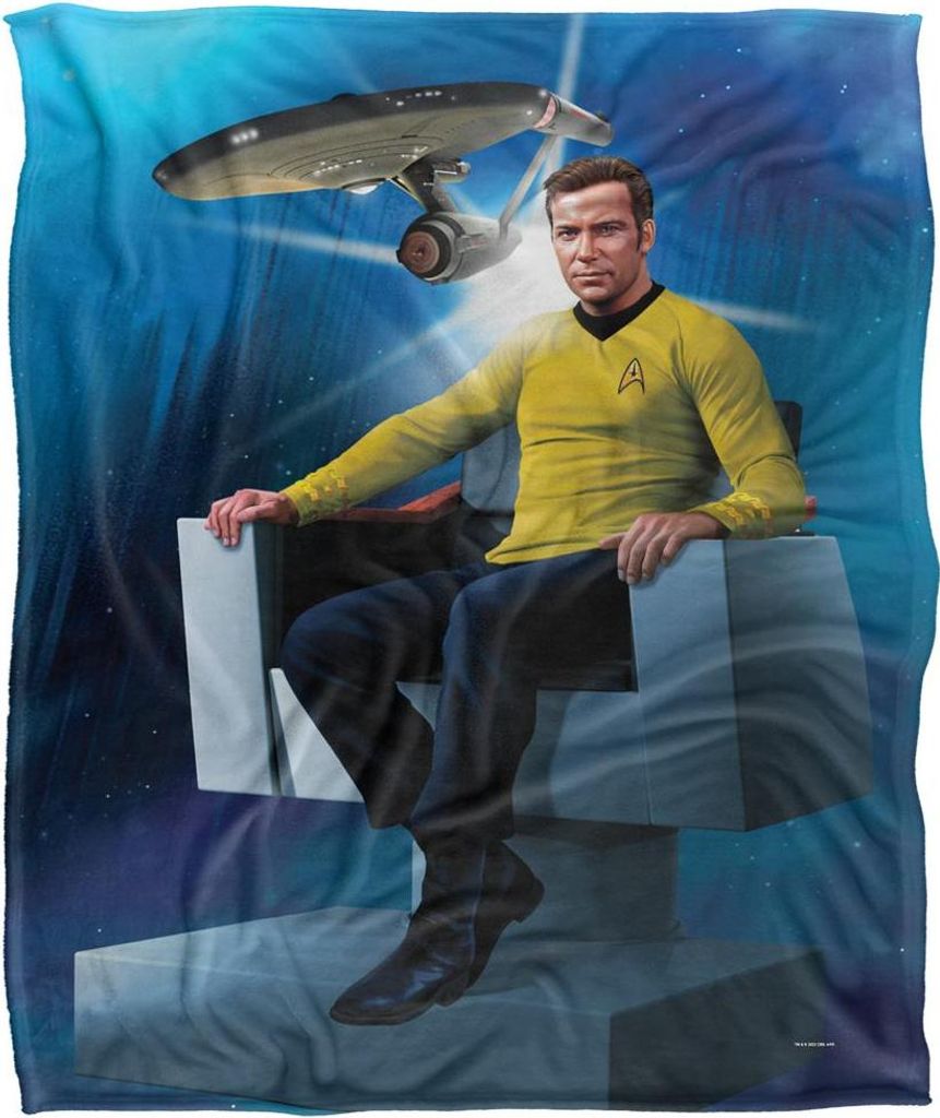 Star Trek - "Captain ́s Chair" Decke, Seidig, Supersoft TV23641 (Einheitsgröße) (Blau/Bunt)