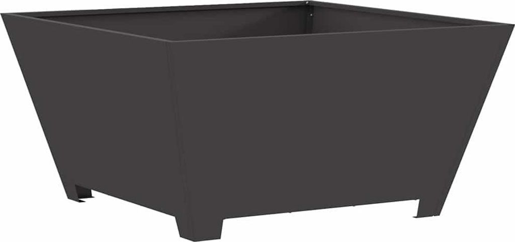 vidaXL Pozzetto nero 80 x 80 x 40 cm in acciaio Immagine del prodotto 
