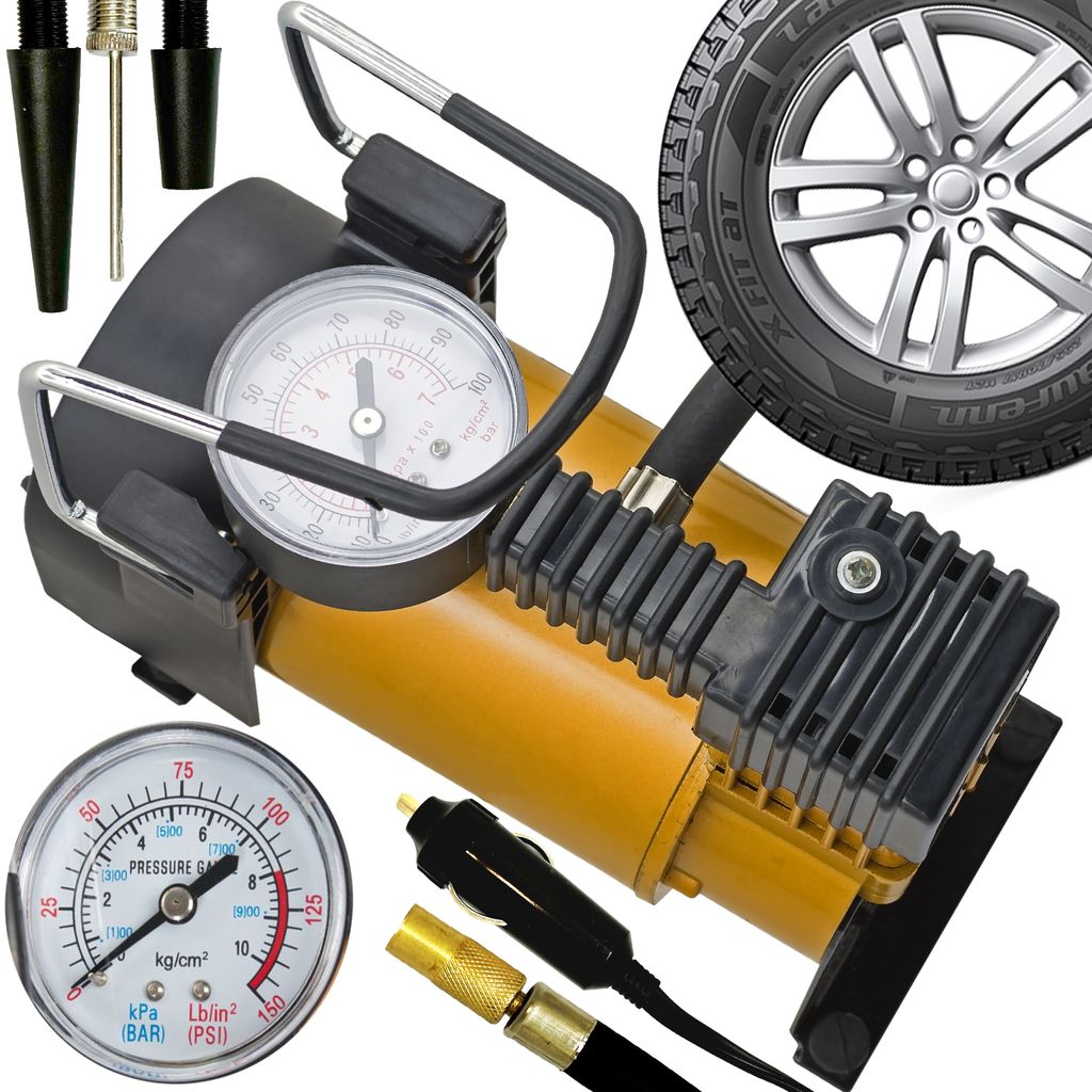 12V Luftkompressor Elektrische Druckluft Luftpumpe Fahrrad Auto