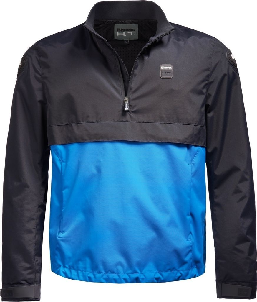 Blauer Spring Pull Motorrad Textiljacke, dunkelblau/hellblau, S