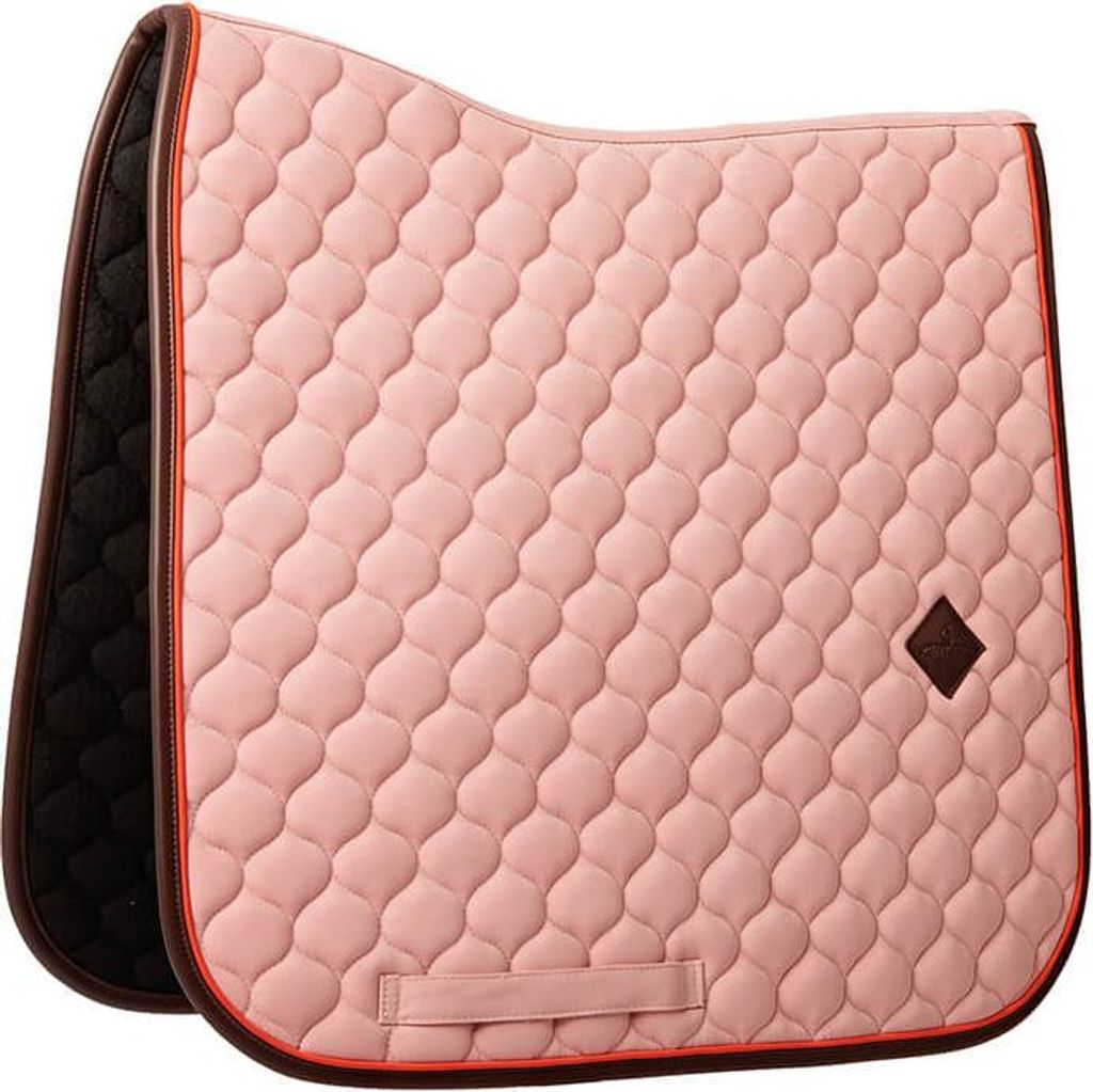 Kentucky Horsewear Saddle Pad Onion Quilt Leather Neon Dressage, Farbe:Lavender, Größe:Full