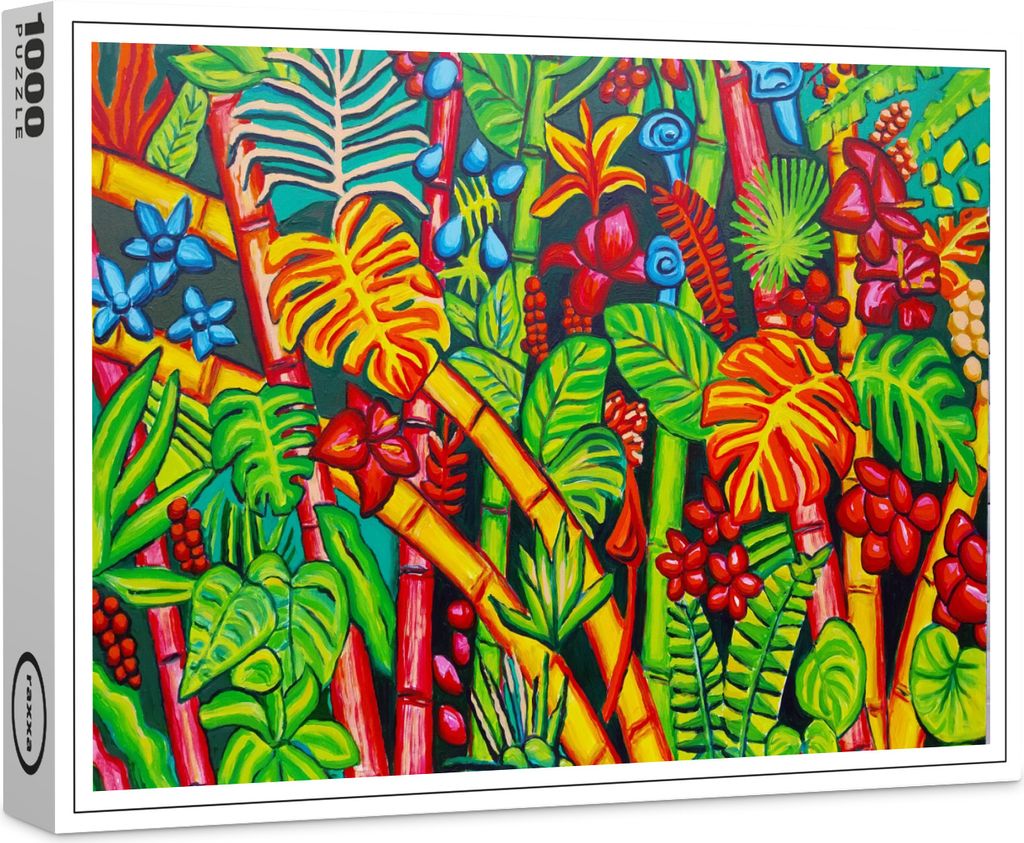 raxxa Premium-Puzzle "Bambus mit Monstera", 1000 Teile Produktbild 