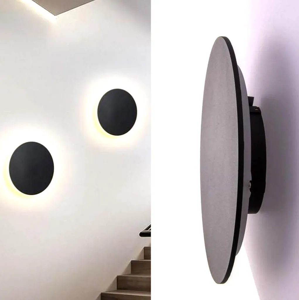 Applique extérieure LED 12W anti-éblouissement IP44 noir aluminium