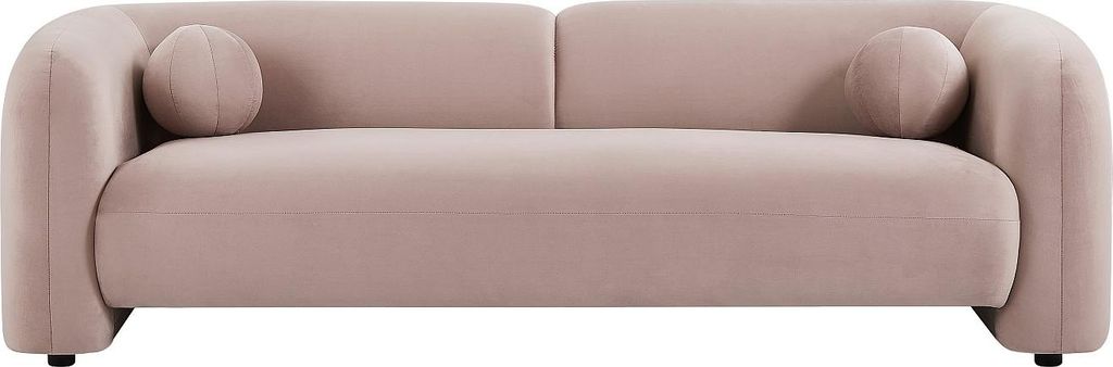 3-Sitzer-Sofa aus rosa Velours - OVOTAS