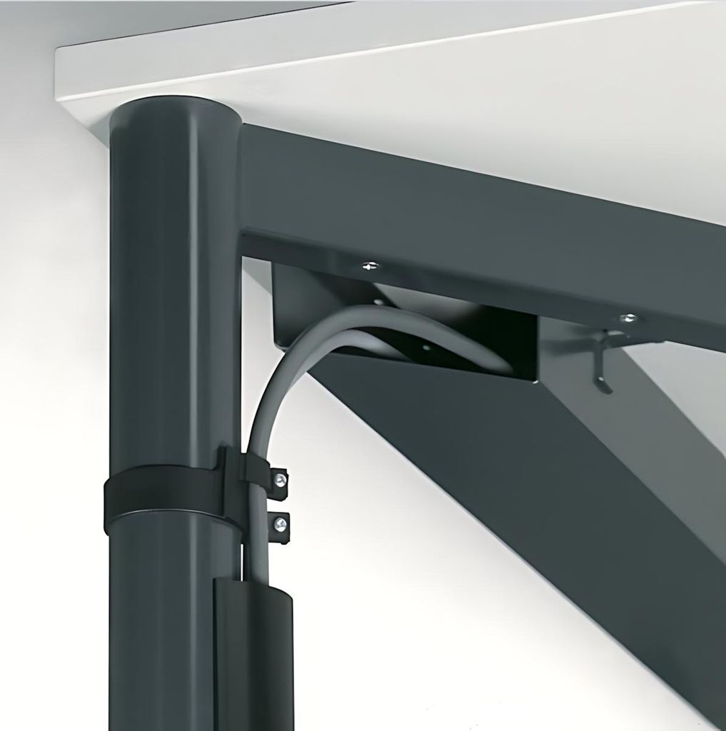 geramöbel Geramöbel Kabelkanal 1.000 x 75 x 140 mm (B x H x T) Metall silber