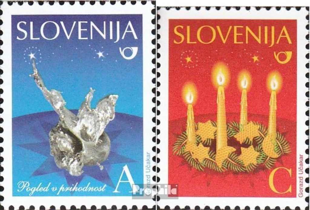 Briefmarken Slowenien 2010 Mi 870-871 (kompl.Ausg.) postfrisch Weihnachten und Neujahr
