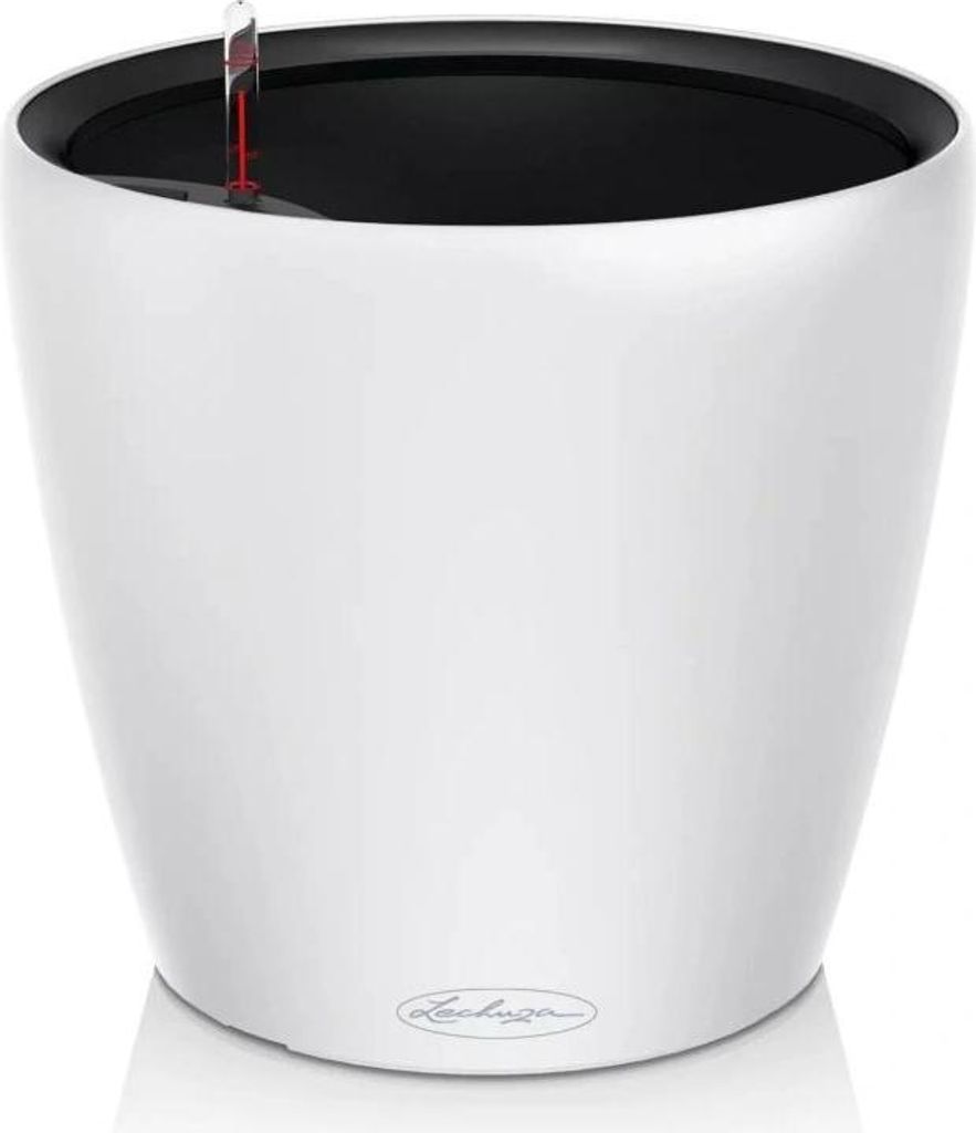 LECHUZA Pflanzgefäße CLASSICO Color LS 21 Weiß seidenmatt All-in-One