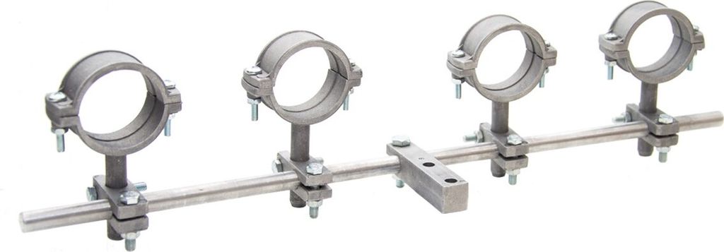 PremiumX Multifeedhalter 4-Fach 40mm Durchmesser Aluminium höhenverstellbar