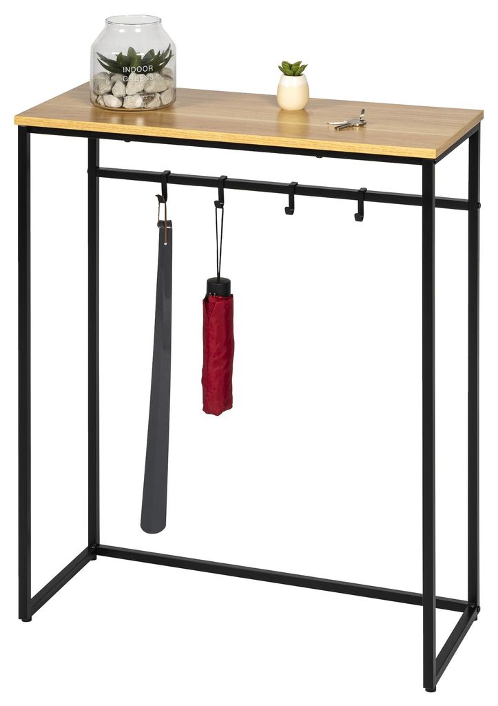 eluno Konsolentisch aus mattschwarzem Metall mit 1 Produktbild 