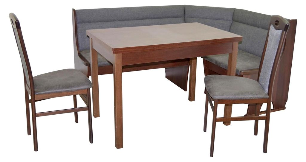 Eckbankgruppe (4teilig) Caro III Nussbaum/Anthrazit