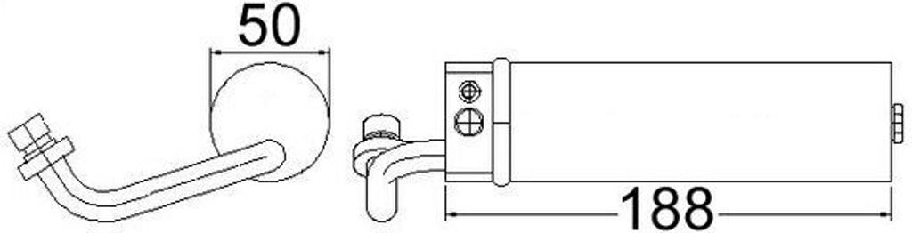 MAHLE Klimatrockner Klimafilter AD 68 000S für NISSAN Qashqai / Qashqai +2 I (J10, NJ10) 50mm