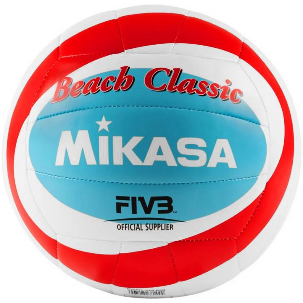 Ballon de volley de plage résistant Mikasa BV543C en bleu blanc rouge