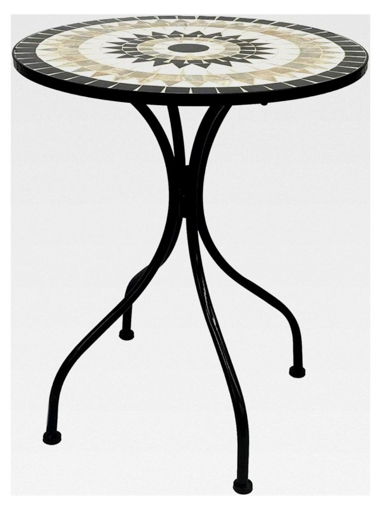 Mediterraner Mosaiktisch für Garten und Balkon 60 x 70 cm