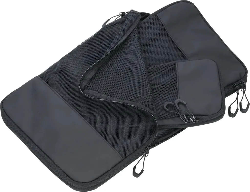 TROIKA BBL56/BK Set de 3 Sacs de Compression Noirs Packing Cubes Pro - 2