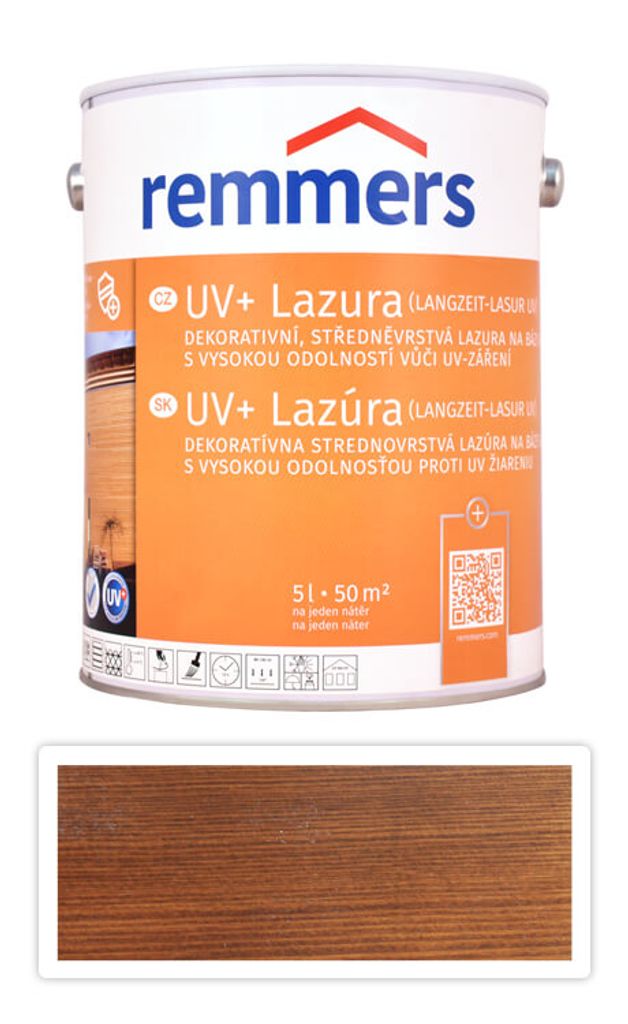 REMMERS UV+ Lazura - dekorativní lazura na dřevo 5 l Ořech Obrázek produktu 