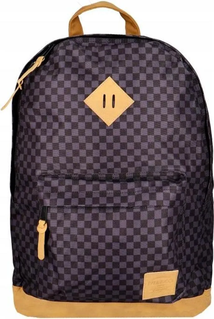 Sac à dos léger BrandX Checkerboard noir : fini le poids lors des voyages